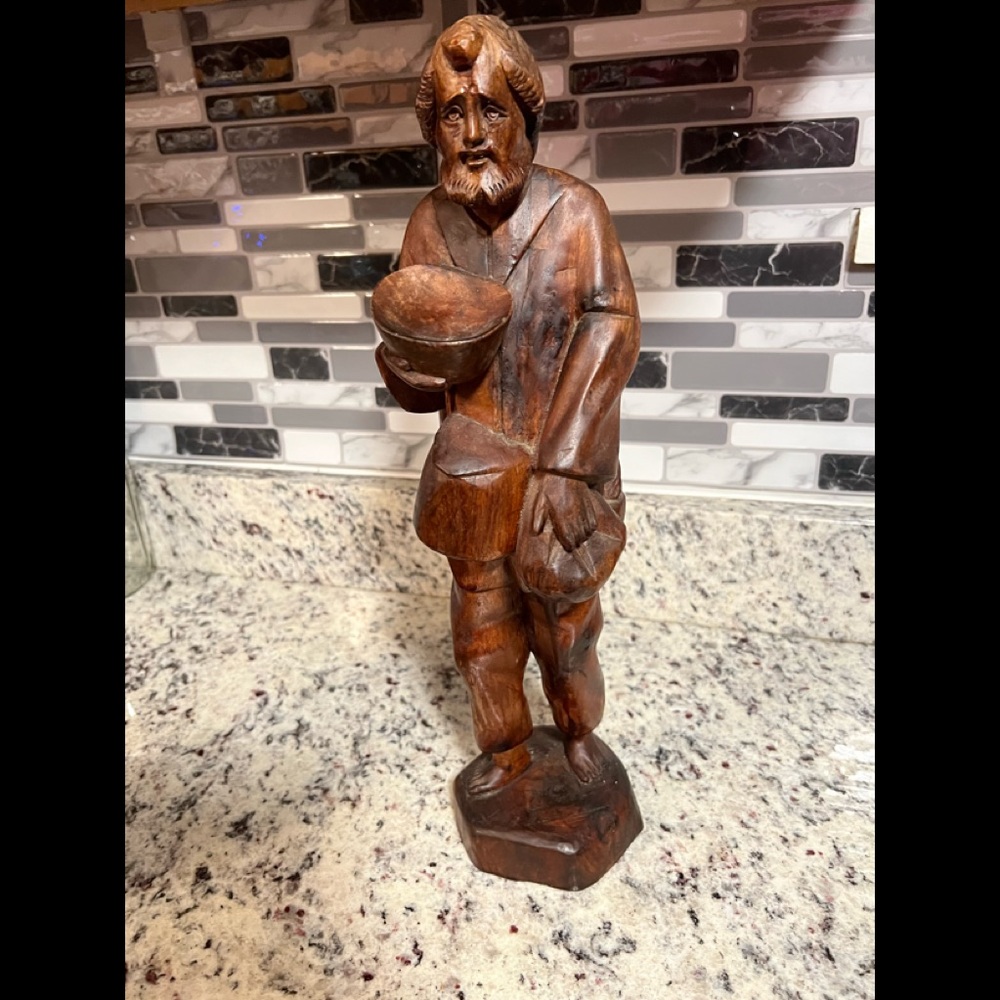 Hand carved statue